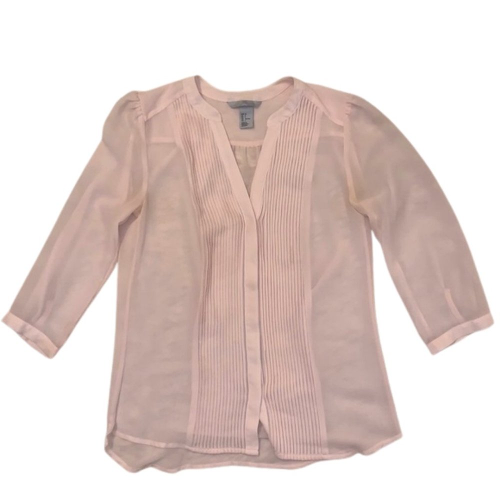 H&M Sheer Pink Blouse